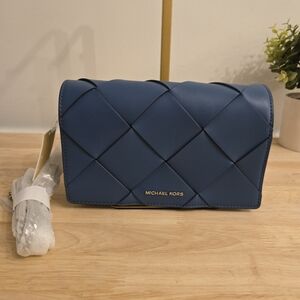 Michael Kors Jet Set Medium Flap Chain Crossbody – Dark Chambray